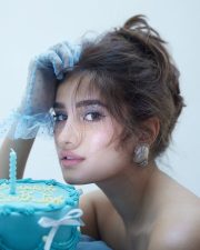 Disney Princess Rasha Thadani in a Blue Dress Photoshoot Pictures 02