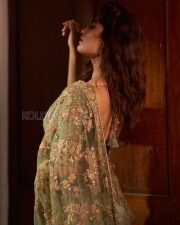 Enigmatic Actress Rasha Thadani in a Olive Green Embroidered Lehenga Set Photos 02