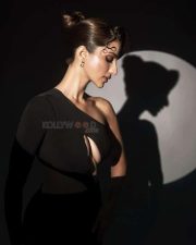 Hot Diksha Singh Cleavage in a Black Dress Photos 01