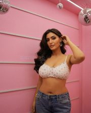 Hot Shivangi Verma in a White Bralette and Blue Denim Photos 01