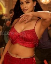 Magnetic Actress Shivangi Verma in a Red Embellished Spaghetti Strap Crop Top and Skirt Photos 03