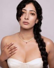 Miss Indian UK Niharica Raizada in a White Corset Strapless Top Pictures 01