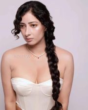 Miss Indian UK Niharica Raizada in a White Corset Strapless Top Pictures 02