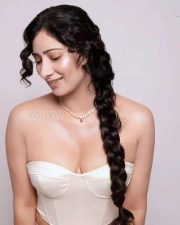 Miss Indian UK Niharica Raizada in a White Corset Strapless Top Pictures 03