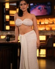 Seductive Shivangi Verma in a White Two Piece Bandeau Top and Maxi Skirt Photos 03