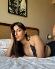 Sensual Actress Shivangi Verma in a Printed Bralette and Black Skirt Photos 05