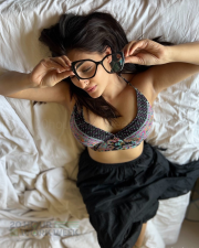 Sensual Actress Shivangi Verma in a Printed Bralette and Black Skirt Photos 07
