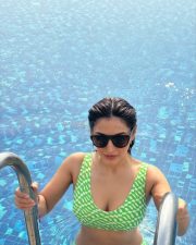 Sexy Shivangi Verma in a Green Bikini Photos 01
