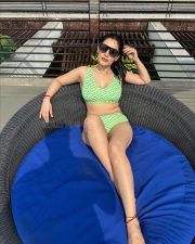 Sexy Shivangi Verma in a Green Bikini Photos 06