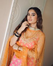 Whimsical Actress Rasha Thadani in a White Lotus Floral Printed Skirt with Corset Top Photos 08
