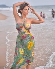 Zila Gorakhpur Actress Shivangi Verma in a Vibrant Floral Halter Dress Photos 01