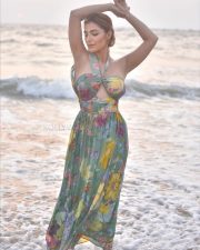 Zila Gorakhpur Actress Shivangi Verma in a Vibrant Floral Halter Dress Photos 03