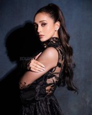 Bhanupriya Bhooter Hotel Actress Mimi Chakraborty in a Deep Wine Colored Velvet Saree with a Sleeveless Velvet Blouse Photos 07