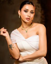 Elegant Actress Mimi Chakraborty in a White Off Shoulder Draped Saree Photos 01 Elegant Actress Mimi Chakraborty in a White Off Shoulder Draped Saree Photos 01