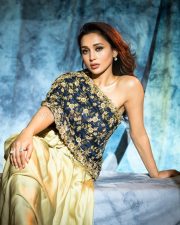 Jaha Bolibo Shotto Bolibo Actress Mimi Chakraborty in a Navy Blue Embroidered One Shoulder Top and a Gold Draped Skirt Photos 02 Jaha Bolibo Shotto Bolibo Actress Mimi Chakraborty in a Navy Blue Embroidered One Shoulder Top and a Gold Draped Skirt Photos 02
