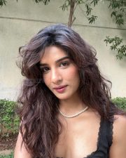 Sexy Marathi Actress Neha Khan in a Black Lace Corset Top with a White Skirt Photos 04