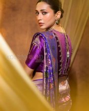 Sophisticated Actress Mimi Chakraborty in a Purple Banarasi saree and embroidered blouse Photos 02 Sophisticated Actress Mimi Chakraborty in a Purple Banarasi saree and embroidered blouse Photos 02
