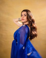 Beautiful Shivaleeka Oberoi in a Blue Transparent Saree Photos 04