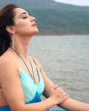 Legally Veer Actress Priyanka Rewri Sexy in a Blue Long Dress Pictures 01
