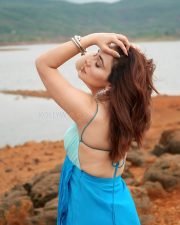 Legally Veer Actress Priyanka Rewri Sexy in a Blue Long Dress Pictures 04