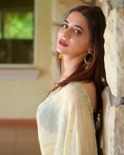 Sexy Priyanka Rewri in a Black Bralette and See Through Saree Photos 02