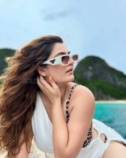Sexy Shivaleeka Oberoi in a Leopard Print Bikini top with a White Sarong Photos 01