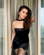 Yeh Saali Aashiqui Actress Shivaleeka Oberoi in a Black Off Shoulder Mini Dress Photos 02