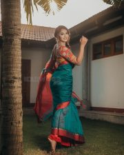 Kannada Actress Reeshma Nanaiah Saree Photos 01