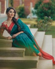 Kannada Actress Reeshma Nanaiah Saree Photos 02