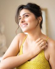 Sexy Aparna Dixit in a Yellow Crochet Pictures 01