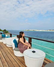 Actress Thejaswini Sharma Maldives Holiday Photos 01