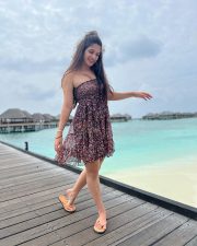 Actress Thejaswini Sharma Maldives Holiday Photos 04