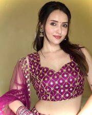 Actress Varsha Rekhate in Pink Lehenga Choli Photos 04