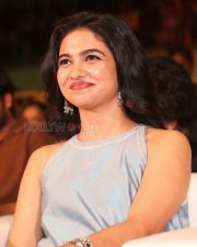 Charming Actress Mamitha Baiju in a Powder Blue Sleeveless Dress Photos 01