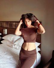 Enchanting Miloni Jhonsa in a Brown One Shoulder Crop Top with Matching Ruched Maxi Skirt Pictures 03 Enchanting Miloni Jhonsa in a Brown One Shoulder Crop Top with Matching Ruched Maxi Skirt Pictures 03