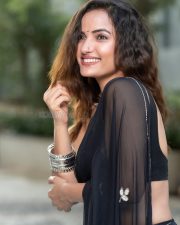 Glamorous Siri Hanumanth in a Black Saree Pictures 09 Glamorous Siri Hanumanth in a Black Saree Pictures 09