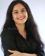 Actress Sanchi Kashyap in a Black Button Up Maxi Dress Pictures 09