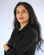 Actress Sanchi Kashyap in a Black Button Up Maxi Dress Pictures 10