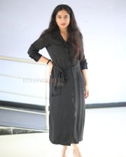 Actress Sanchi Kashyap in a Black Button Up Maxi Dress Pictures 16