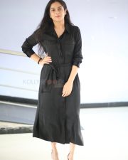 Actress Sanchi Kashyap in a Black Button Up Maxi Dress Pictures 17