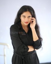 Actress Sanchi Kashyap in a Black Button Up Maxi Dress Pictures 21