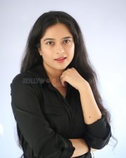 Actress Sanchi Kashyap in a Black Button Up Maxi Dress Pictures 22