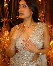 Akasam Daati Vastaava Actress Dhanashree Verma in a silver sequined sleeveless dress photos 04