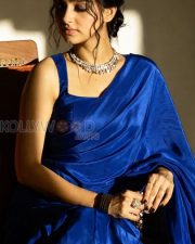 Elegant Actress Anaswara Rajan in a Royal Blue Silk Saree Photos 03 Elegant Actress Anaswara Rajan in a Royal Blue Silk Saree Photos 03