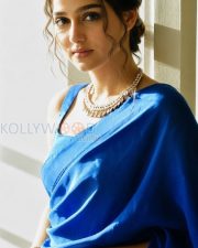 Elegant Actress Anaswara Rajan in a Royal Blue Silk Saree Photos 04 Elegant Actress Anaswara Rajan in a Royal Blue Silk Saree Photos 04
