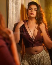 Hot Anupma Agnihotri Cleavage in a Unbuttoned Short Shirt and Skirt Photoshoot Pictures 03