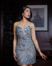 Love Sex Aur Dhokha 2 Actress Dhanashree Verma in a Silver Sequin Strapless Mini Bodycon Dress with a V Neckline Photos 06