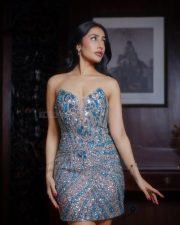 Love Sex Aur Dhokha 2 Actress Dhanashree Verma in a Silver Sequin Strapless Mini Bodycon Dress with a V Neckline Photos 06