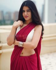 Radiant Actress Aarti Chikara in a Crimson saree and white halter blouse Photos 10 Radiant Actress Aarti Chikara in a Crimson saree and white halter blouse Photos 10