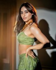 Rose Garden Actress Niyati Fatnani in a Sexy Green Lehenga Photos 07